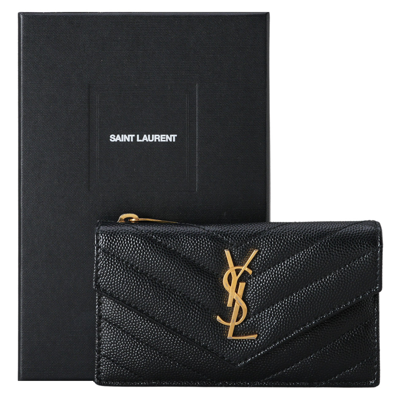 YVES SAINT LAURENT(USED)생로랑 612808 모노그램 플랩 카드지갑